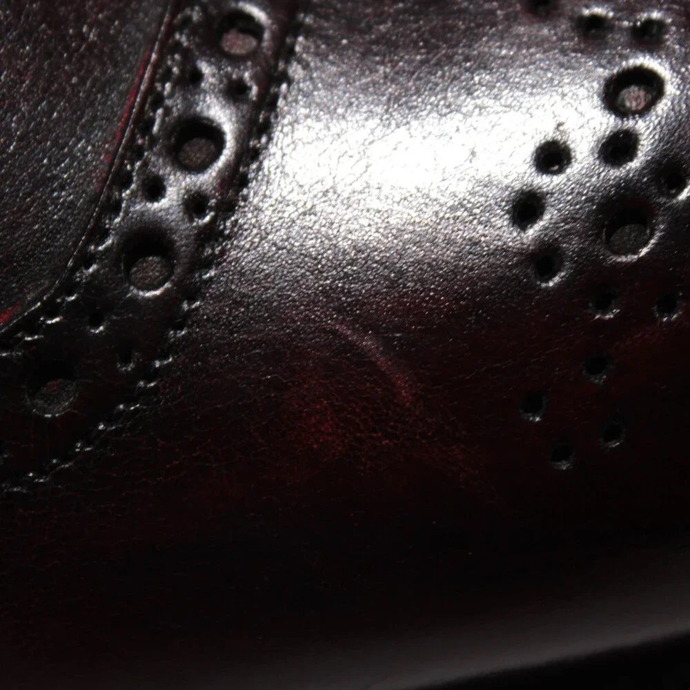 Di Bianco NWD Lace Up Oxford Dress Shoes Size 8 US in Cherry Red Leather